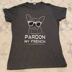 EUC French Bulldog Womens shirt size Large